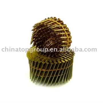 yellow paint pallet coil nail