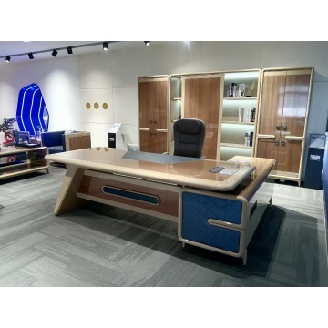 میز اداری لوکس روکش چوب براق