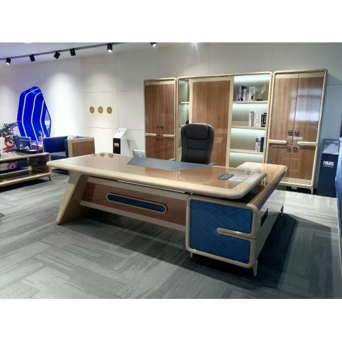 میز اداری لوکس روکش چوب براق