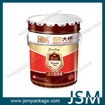 Round metal tin can container for glue