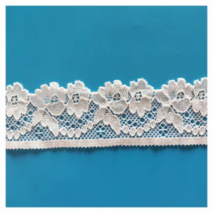 Rayon spandex narrow width flower lace edge 2.7CM