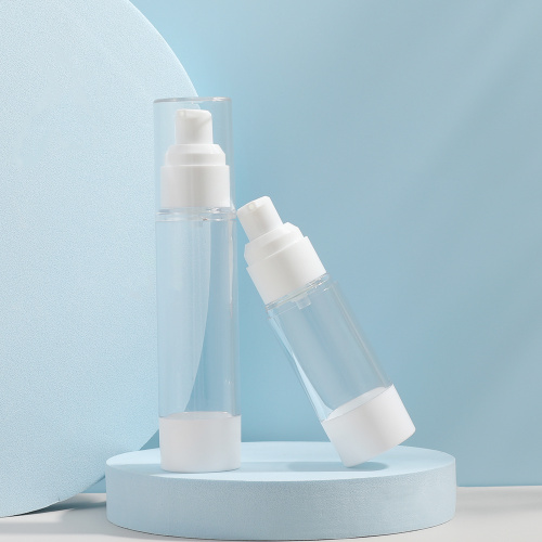 China White & Transparent Airless Pump Bottle for Cosmetics Supplier