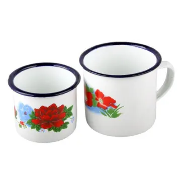 8cm Enamel Mug with Ss Rim