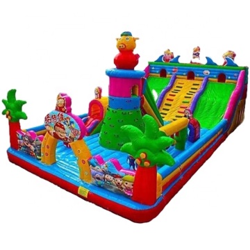 High Quality PVC Inflatable Bounce House with Slide and Castle for Outdoor Adult Playground - Includes Blower (Boys)