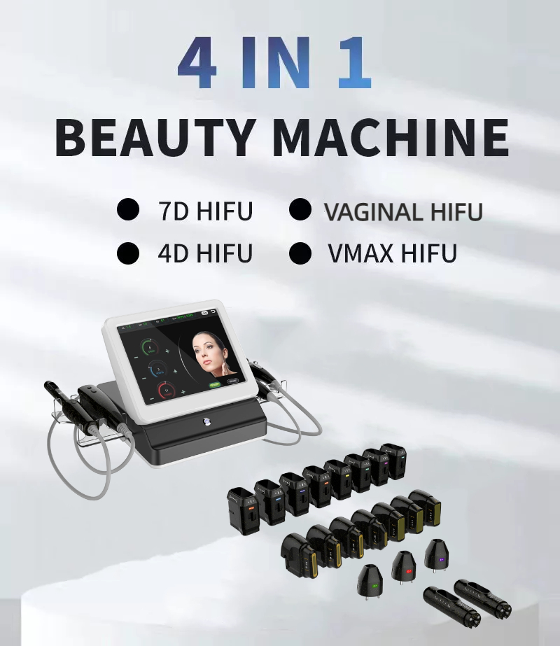 7D Hifu Machine Focused Ultrasound 4D Hfiu Facial Lifting Wrinkles Removal Skin Tightening