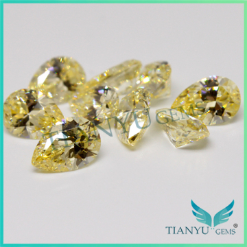 Synthetic Loose Stone Pear Diamond Cut glasses Gems