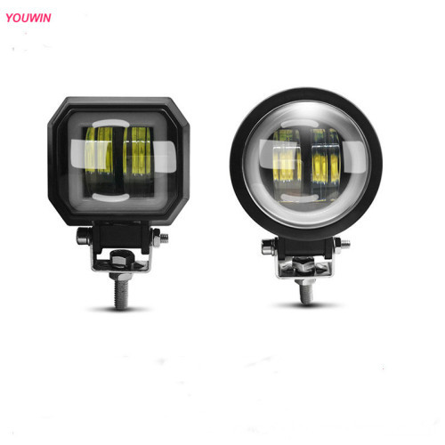 20W LED Work Light with Angel Eye Halo Ring - 3 inch LED Work Lights Bar for Driving and Offroad