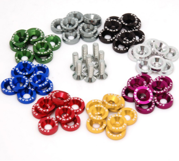 High-Quality Universal JDM Auto Exterior Accessories Bumper License Plate Screw Decorative Gasket Fasteners