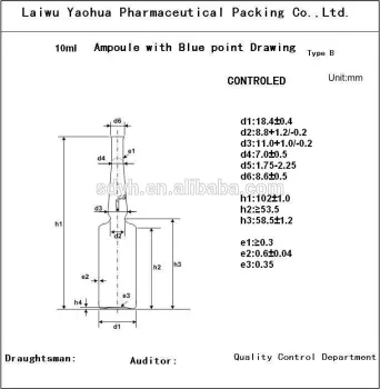 low borosilicate ampoule