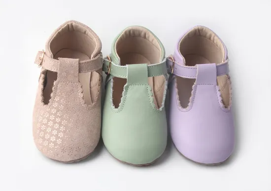 Classic Leather T bar Ceremony Baby Shoes