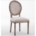 Antique Oak Upholstered French Nordic Wooden Louis chair