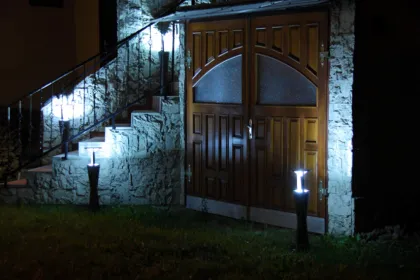 Lumiere Solaire de Jardin: Solar Garden Lights Bollard Lamp