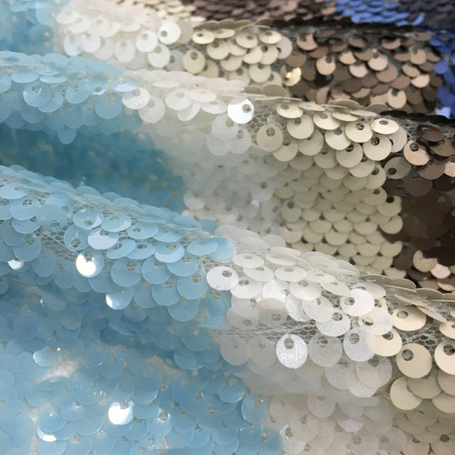 3mm Multicolor Sequin Embroidery Fabric For Summer
