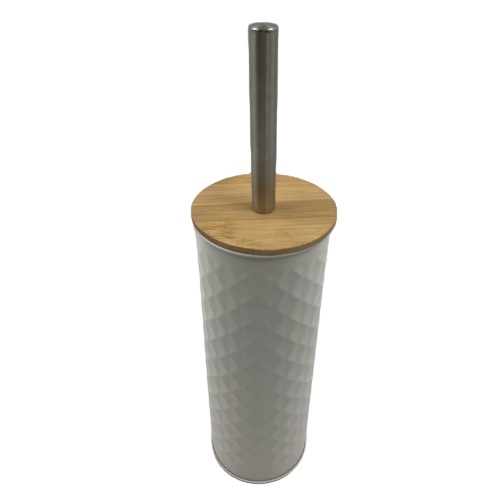 Plastic Toilet Bowl Brush/Bamboo Lid Cover