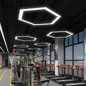 Modern Hexagon LED Chandelier Pendant Lamp for Office & Supermarket