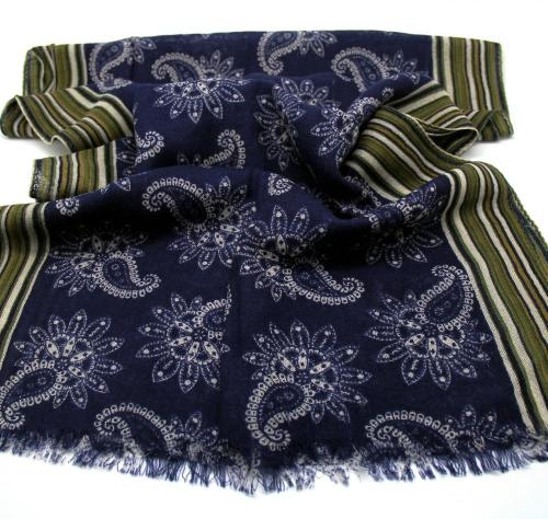 Pashmina Scarf Floral Print Pure Wool Shawl