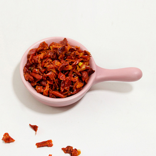Condiment food dehydrated dried red pepper