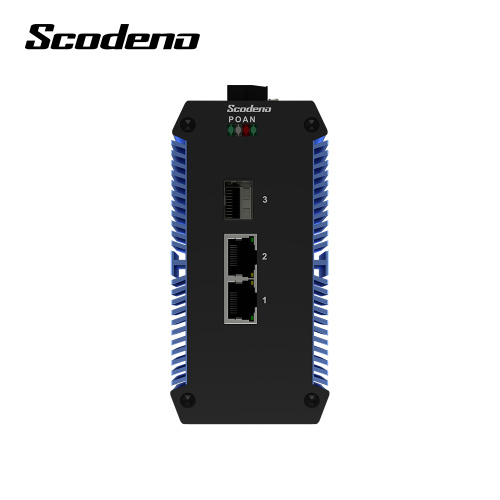 IP50 1 Fiber 10/100/1000M Gigabit 2 Port RJ45 ports For surveillance IP Camera Industrial PoE Switch
