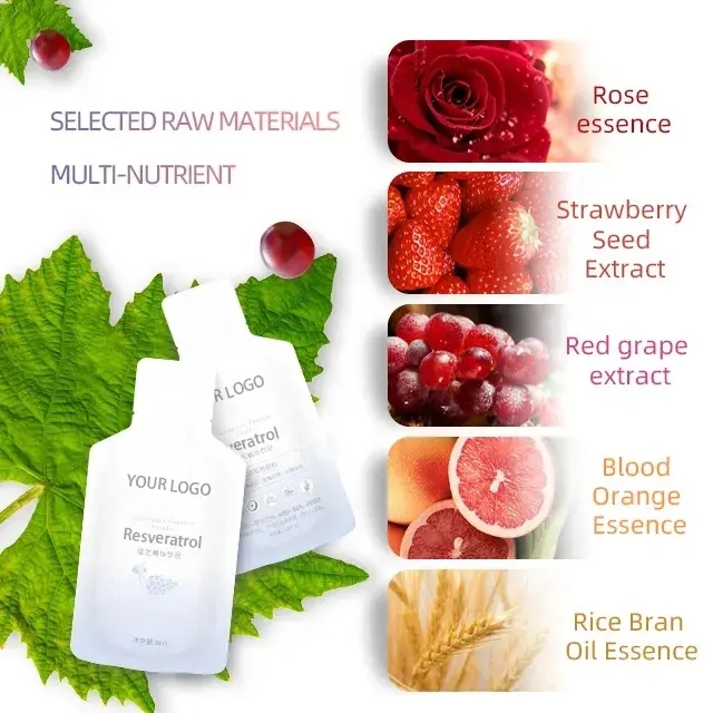 OEM/ODM Anti-Aging Beauty Resveratrol Rejuvenating Essence Skin Brightening Resveratrol Drink