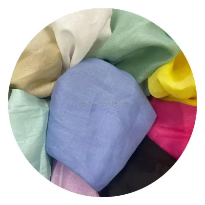 Whole Solid Linen Fabric 100% Natural Fiber for Casual Dress Shirts