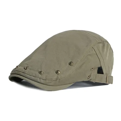 Spring & Summer Men's & Women's Riveted Caps: Performance, Hip Hop Berets, Thins, Styles, Backwear, Casual Hats, Youth Fashion