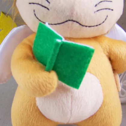 OEM lovely soft plush leo toy with wings, angel leo toy for kids