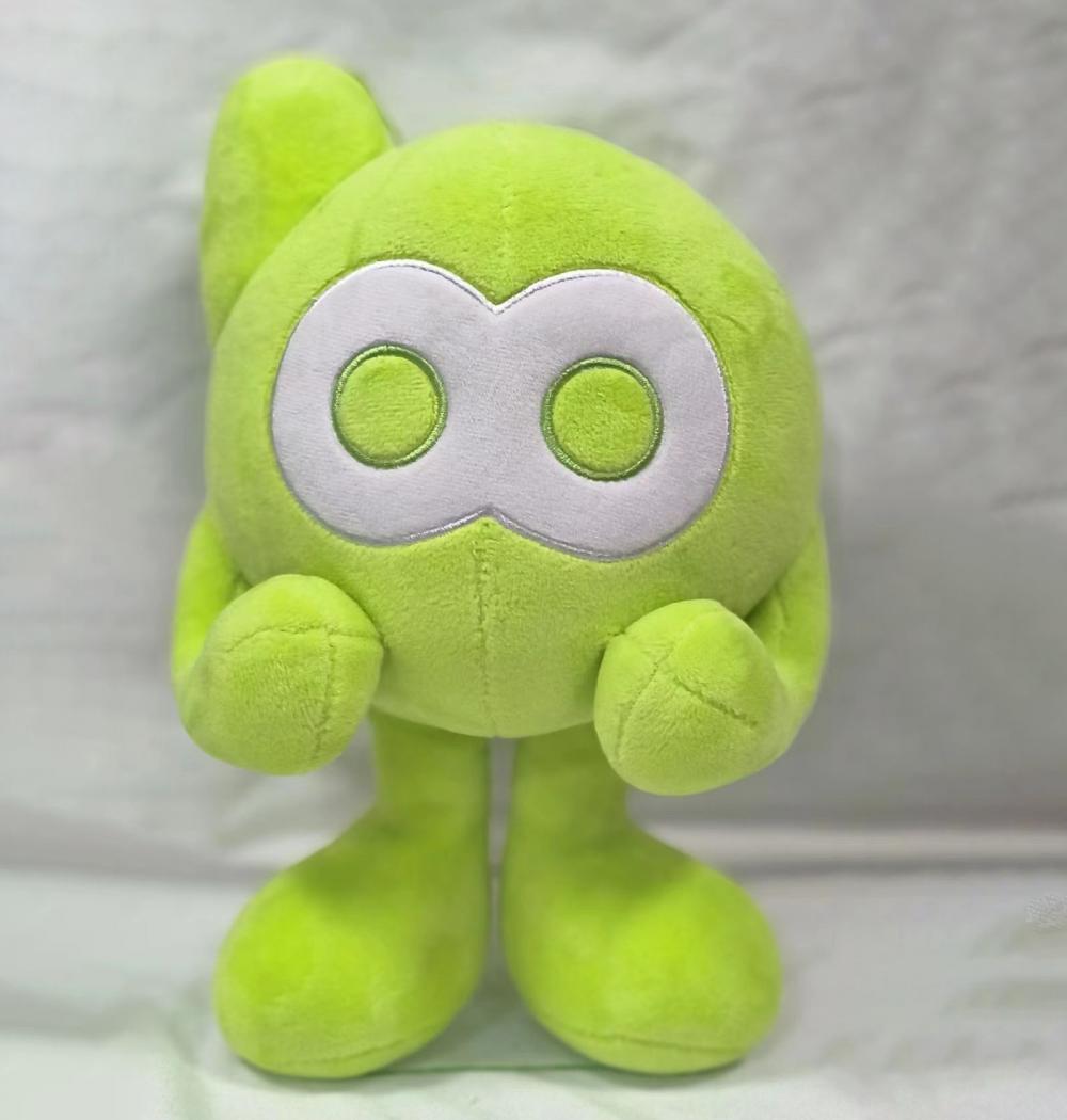 Blue and green plush mascot ornaments