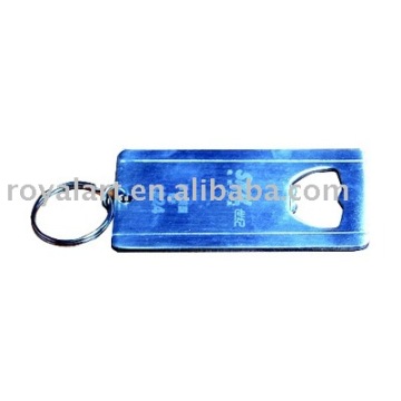 Bottle opener with keyring