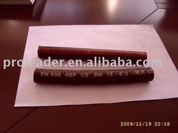 Oil resistant synthetic rubber 3/4 ''DIN EN856 4SP , high pressure hydraulic hose