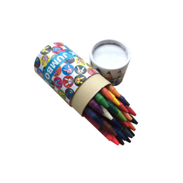 Custom Logo Crayon Sets for Children - Promotion Packed Paper Tube with Custom Colors