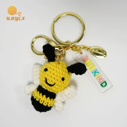 Lovely Crochet Bee Key Chain Accessories