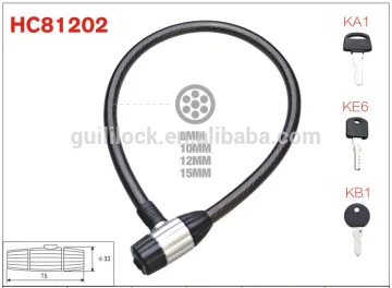 HC81202 china bike wheel anti theft cable