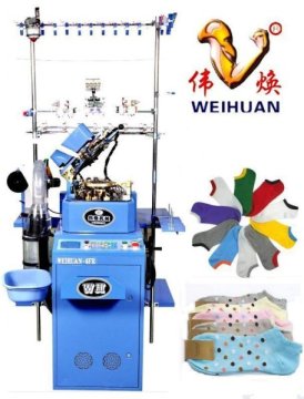 Weihuan (WH) Plain, Boat Socks, Ship Socks Knitting Machine (WEIHUAN-6FR)