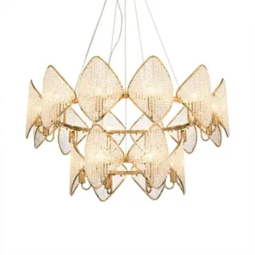 INSHINE Bright Brass Aesthetically Modern Pendant Light
