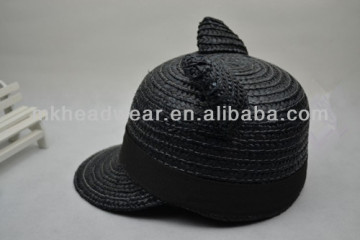 Hot-selling Cute Cat Ears Summer Natural Straw Sun-shading Hat