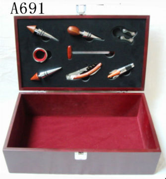 Rabbit Style Lever Corkscrew Wine Bottle Opener and Bonus Foil Cutter Accessory Gift Set wine tool sset with wooden box