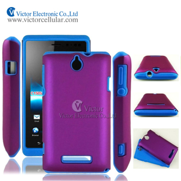 2014 Korea fashion design mobile phone accessories PC silicone combo case for SonyXperia E C1505 C1504 C1605
