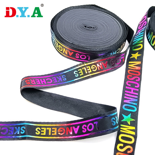 Custom Shiny Polyester Printing Webbing Gift Wrap Webbing