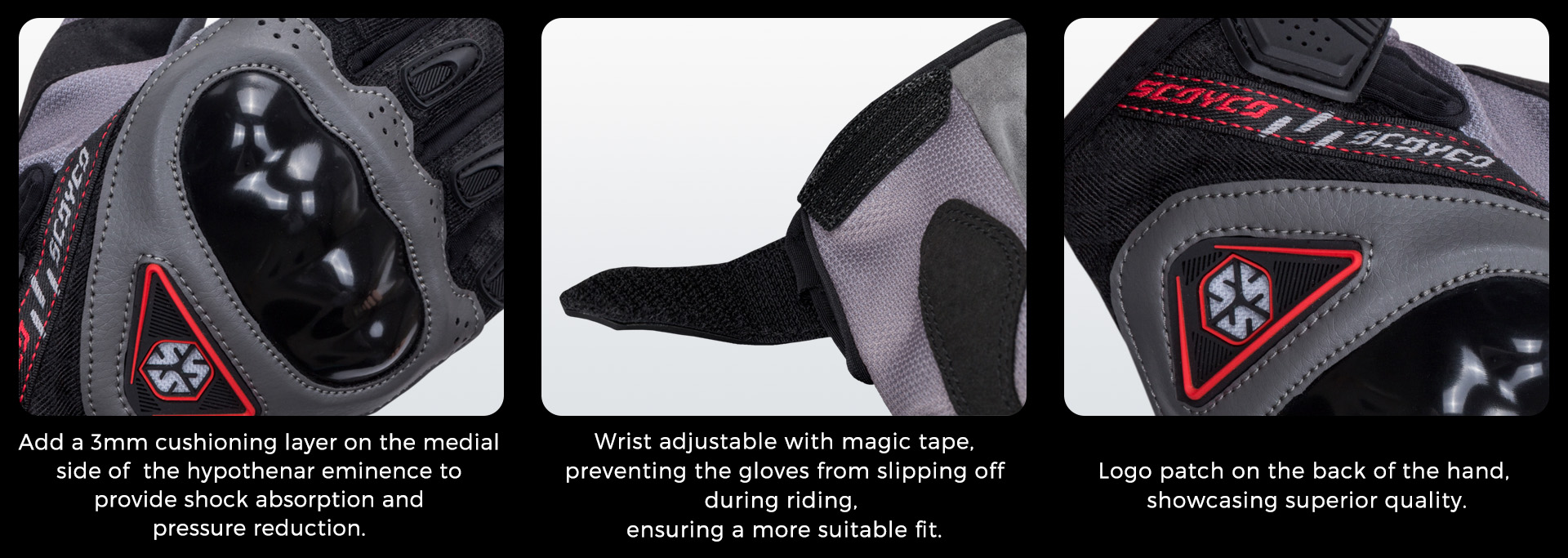 motorcycle fingerless gloves