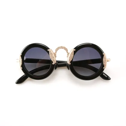 Cylindrical Buffalo Horn Sunglasses