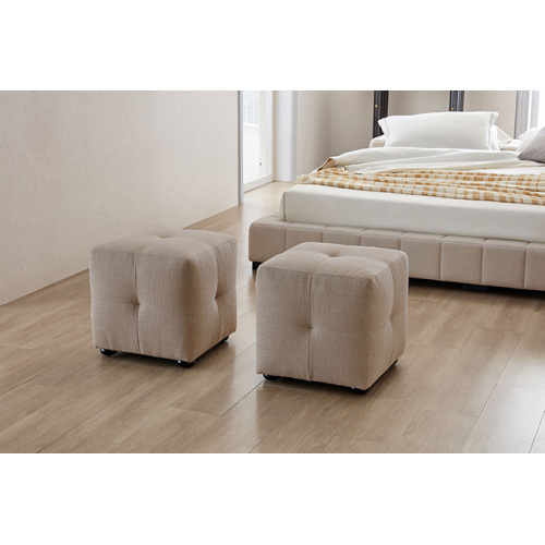 Fabric Square Stool Modern Fabric Square Stool For Living Room Bedroom Manufactory