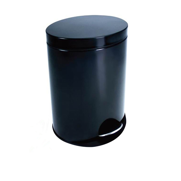 black trash can