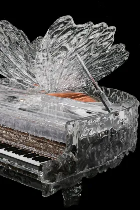 Transparent Butterfly Piano Crystal Piano [Automatic play]