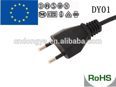 2*0.75 VDE certification Europe power cord with plug