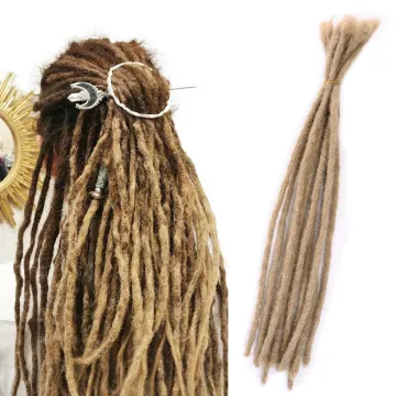 Wholesale 10Strands/Pack Hip-Hop Style Blonde Women Men's Dread Reggae Hair Handmade locks Hair Synthetic Dreadlocks Extensions