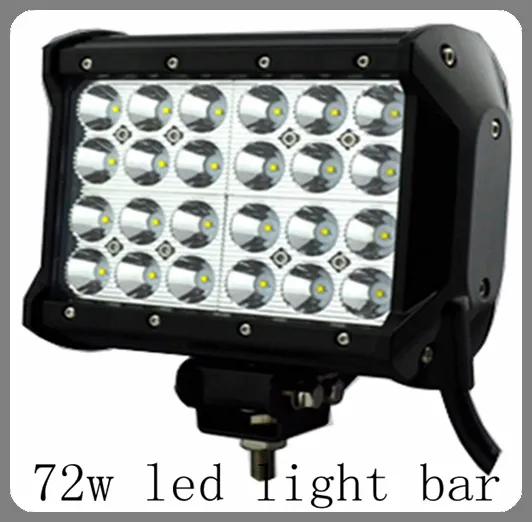 CE ROHS IP67 led quad rows light bar, led strip bars for atv 4*4 trucks, 72w light bar led