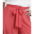 Women wide leg Pants with big size bowknot