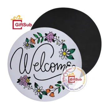 Custom Printed Logo Round Foot Mats: Wholesale Anti-SlipFunny Door Rugs for Indoor Floors