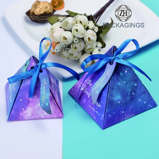 Handmade Geometric color paper candy box