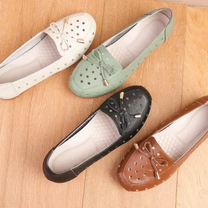 Middle aged Spring and Autumn Comfortable Leather Shoes